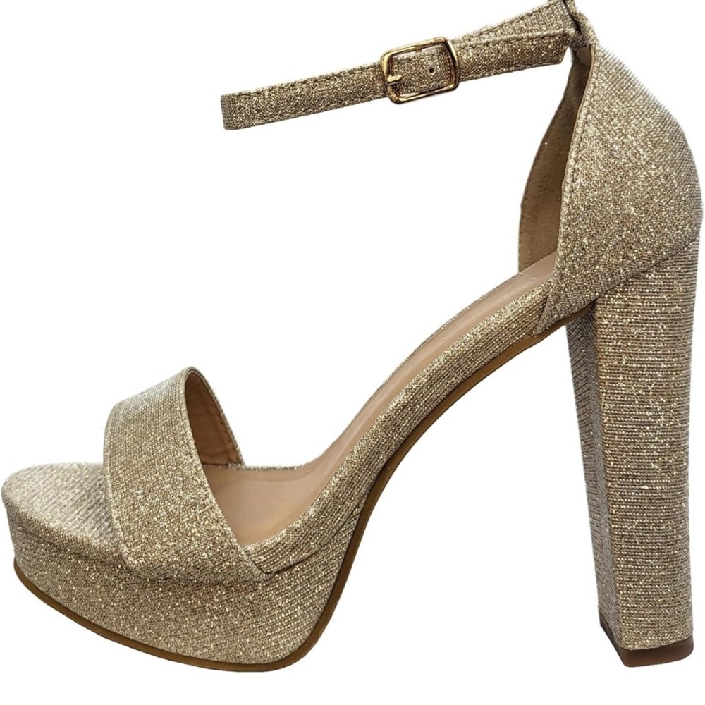 TOP Moda Platform High Heel Open Toe Dress Sandal Over the Toe Strap